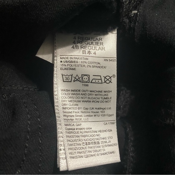 Gap Easy Leggings Black Skinny Ankle Leg Mid Rise Stretch Jeans - Picture 5 of 5
